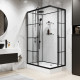 Душевая кабина Niagara Standart ST120/80/15QL/KL/BKT (120х80х225) низкий поддон(15см),черный,стекло прозрачное,3 места