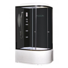 Душевая кабина Niagara Ultra NG-214-01LN (120х80х220) высокий поддон(48см),черный,стекло тонированное,4 места