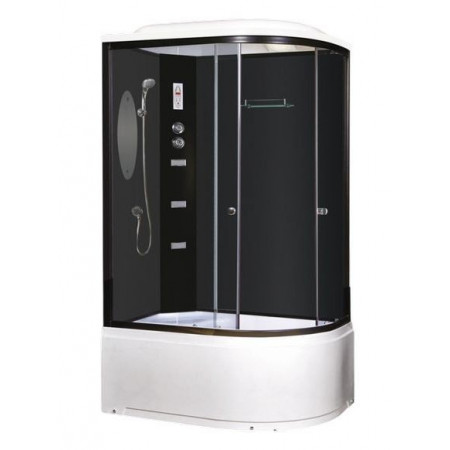 Душевая кабина Niagara Ultra NG-214-01LN (120х80х220) высокий поддон(48см),черный,стекло тонированное,4 места