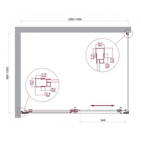 Душевой уголок BelBagno LUCE-AH-1-130/100-C-Cr Душевой уголок BelBagno LUCE-AH-1-130/100-C-Cr