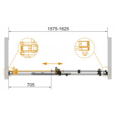 Дверь в проём Cezares STYLUS-SOFT-BF-1-160-C-Cr