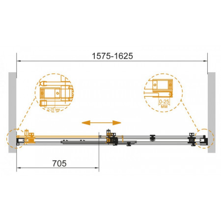 Дверь в проём Cezares STYLUS-SOFT-BF-1-160-C-Cr Дверь в проём Cezares STYLUS-SOFT-BF-1-160-C-Cr