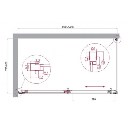 Душевой уголок BelBagno LUCE-AH-1-140/80-C-Cr Душевой уголок BelBagno LUCE-AH-1-140/80-C-Cr