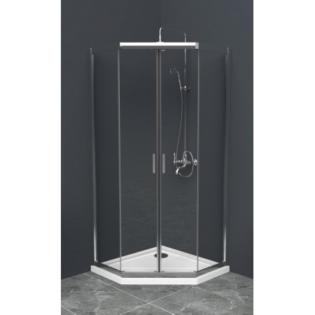 Душевой уголок BelBagno UNO-195-P-2-100-C-Cr Душевой уголок BelBagno UNO-195-P-2-100-C-Cr