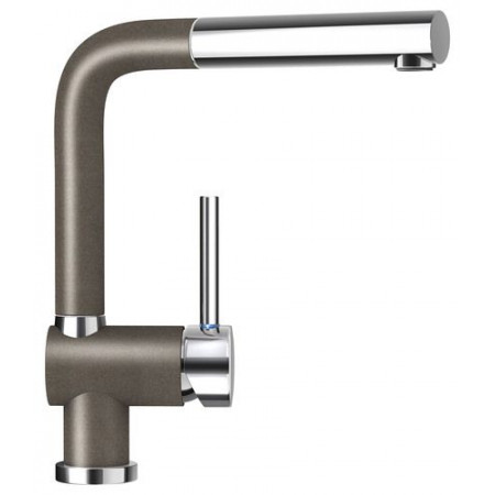 Смеситель (Schock) Piega-D , Cristadur, выдвижной излив хром/бронза