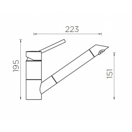 Смеситель (Schock) SC-200-D , Cristadur , выдвижной излив хром/магма