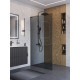 Душевая перегородка BelBagno UNO-L-1-TB-110-GR-GM профиль оружейная сталь, стекло серое