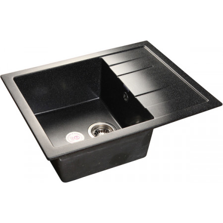 Мойка мраморная Granfest QUADRO GF-Q-650L чёрная (650 х 495) Мойка мраморная Granfest QUADRO GF-Q-650L чёрная (650 х 495)