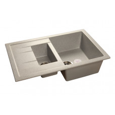 Мойка мраморная Granfest QUADRO GF-Q-775KL серая (765 х 495)
