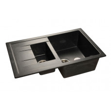 Мойка мраморная Granfest QUADRO GF-Q-775KL чёрная (765 х 495)