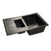 Мойка мраморная Granfest QUADRO GF-Q-775KL чёрная (765 х 495)