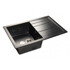 Мойка мраморная Granfest QUADRO GF-Q-780L чёрная (770 х 495)