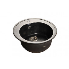 Мойка мраморная Granfest RONDO GF-R-510 чёрная круглая (508 х 505)
