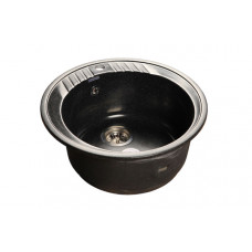 Мойка мраморная Granfest RONDO GF-R-520 чёрная круглая 520