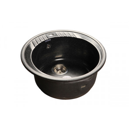Мойка мраморная Granfest RONDO GF-R-520 чёрная круглая 520 Мойка мраморная Granfest RONDO GF-R-520 чёрная круглая 520