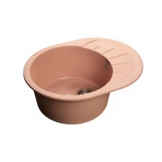 Мойка мраморная Granfest RONDO GF-R-580L розовая овальная (579 х 445)