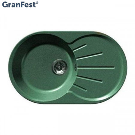 Мойка мраморная Granfest RONDO GF-R-750L зелёная овальная (746 х 455) Мойка мраморная Granfest RONDO GF-R-750L зелёная овальная (746 х 455)