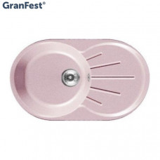Мойка мраморная Granfest RONDO GF-R-750L розовая овальная (746 х 455)