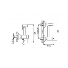 Гигиенический душ черный матовый F7503-6 Frap