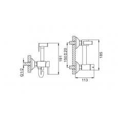Гигиенический душ черный матовый F7503-6 Frap