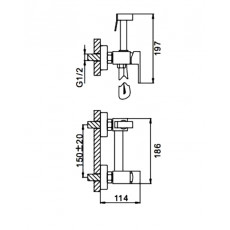 Гигиенический душ черный матовый F7504-6 Frap