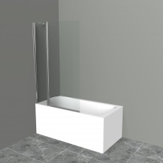 Шторка на ванну BelBagno UNO-V-11-90/150-C-Cr