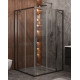 Душевой уголок Cezares MOLVENO-AH-22-130/120-C-GM-IV, 130х120х195, профиль оружейная сталь, прозрачное стекло Душевой уголок Cezares MOLVENO-AH-22-130/120-C-GM-IV, 130х120х195, профиль оружейная сталь, прозрачное стекло