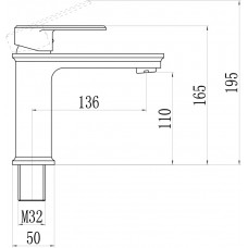Смеситель для раковины низкий хром S-600301 Savol