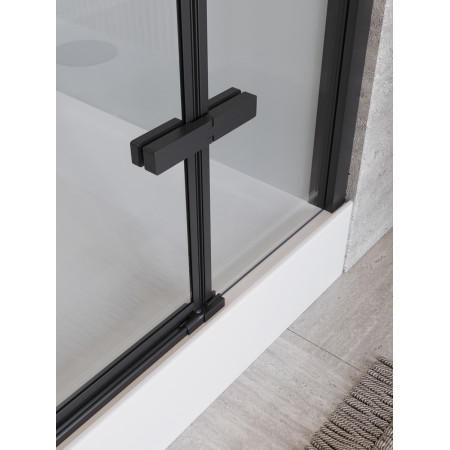 Душевая кабина BelBagno UNO-CAB-A-1-90-C-NERO-Bi-TOP-L, левосторонняя