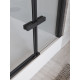Душевая кабина BelBagno UNO-CAB-A-1-90-C-NERO-Bi-TOP-L, левосторонняя