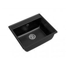 Мойка мраморная Granfest VERTEX GF-V-580 чёрная (580 х 500)