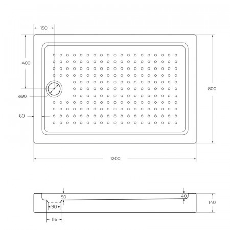 Поддон акриловый 120х80 Cezares TRAY-A-AH-120/80-15-W0 без сифона Поддон акриловый 120х80 Cezares TRAY-A-AH-120/80-15-W0 без сифона