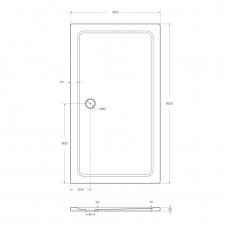 Поддон из SMC (Стекловолокно) 160х90 Cezares TRAY-M-AH-160/90-35-W без сифона