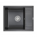 Мойка кварцевая FLUGEN 50-600, IT-GRANIT, PM216050-BL, черный , 600х500 мм, Paulmark