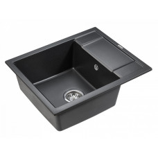 Мойка кварцевая FLUGEN 50-600, IT-GRANIT, PM216050-BL, черный , 600х500 мм, Paulmark