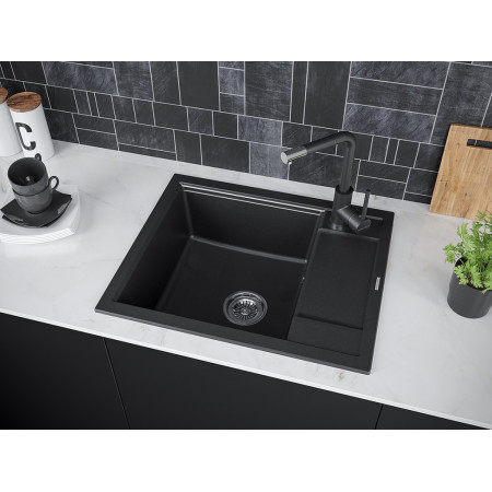 Мойка кварцевая FLUGEN 50-600, IT-GRANIT, PM216050-BL, черный , 600х500 мм, Paulmark Мойка кварцевая FLUGEN 50-600, IT-GRANIT, PM216050-BL, черный , 600х500 мм, Paulmark