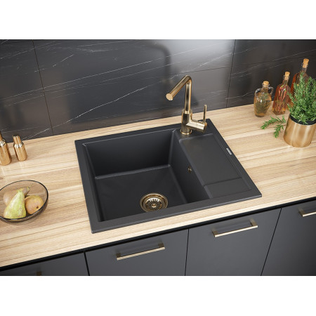 Мойка кварцевая FLUGEN 50-600, IT-GRANIT, PM216050-BLM, черный металлик, 600х500 мм, Paulmark Мойка кварцевая FLUGEN 50-600, IT-GRANIT, PM216050-BLM, черный металлик, 600х500 мм, Paulmark