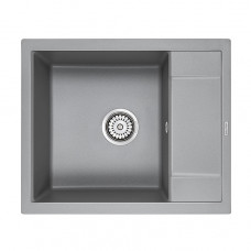 Мойка кварцевая FLUGEN 50-600, IT-GRANIT, PM216050-GRM, серый металлик, 600х500 мм, Paulmark