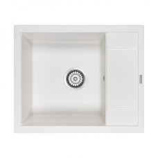 Мойка кварцевая FLUGEN 50-600, IT-GRANIT, PM216050-WH, белый, 600х500 мм, Paulmark