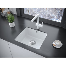 Мойка кварцевая UNTER, IT-GRANIT, PM204543-WH, белый, 455х435, подст. мон. Paulmark