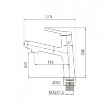 Смеситель для раковины низкий хром G1052-70 Gappo
