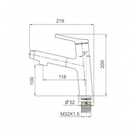 Смеситель для раковины низкий хром G1052-70 Gappo