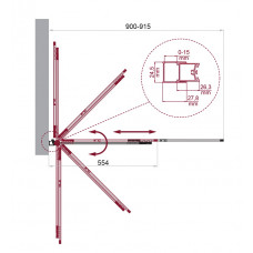 Шторка на ванну BelBagno LUCE-VF-11-90/145-C-NERO