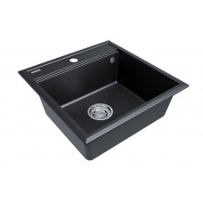 Мойка кварцевая STEPIA 50, IT-GRANIT, PM115051-BLM, черный металлик, 500х510, Paulmark