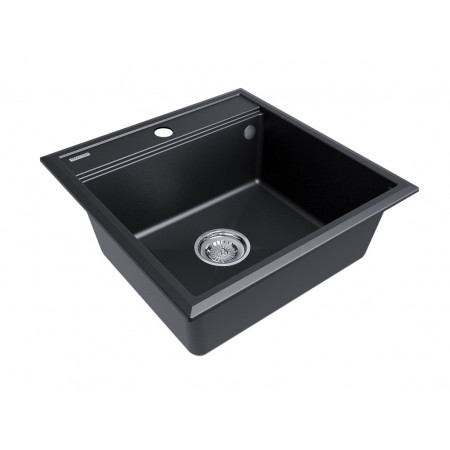 Мойка кварцевая STEPIA 50, IT-GRANIT, PM115051-BLM, черный металлик, 500х510, Paulmark Мойка кварцевая STEPIA 50, IT-GRANIT, PM115051-BLM, черный металлик, 500х510, Paulmark