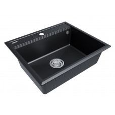 Мойка кварцевая STEPIA 60, IT-GRANIT, PM115951-BLM, черный металлик, 590х510, Paulmark