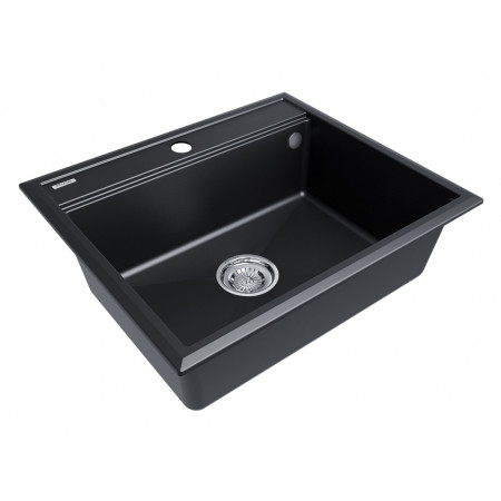 Мойка кварцевая STEPIA 60, IT-GRANIT, PM115951-BLM, черный металлик, 590х510, Paulmark Мойка кварцевая STEPIA 60, IT-GRANIT, PM115951-BLM, черный металлик, 590х510, Paulmark