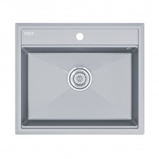 Мойка кварцевая STEPIA 60, IT-GRANIT, PM115951-GRM , серый металлик, 590х510, Paulmark