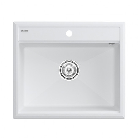 Мойка кварцевая STEPIA 60, IT-GRANIT, PM115951-WH , белый, 590х510, Paulmark Мойка кварцевая STEPIA 60, IT-GRANIT, PM115951-WH , белый, 590х510, Paulmark