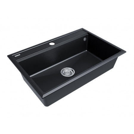 Мойка кварцевая STEPIA 80, IT-GRANIT, PM117551-BLM, черный металлик, 750х510, Paulmark
